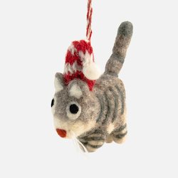 Christmas Decoration - Claire the Tabby Christmas Cat