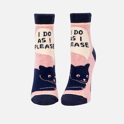For Humans: Cat Socks - I Do As I Please - Women's