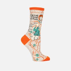 For Humans: Cat Socks - My Cat is Cool as Fuck - Women's
