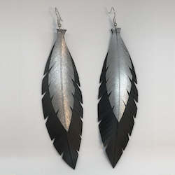 Featured Collection: Large Double Feathered Silver Sparkle