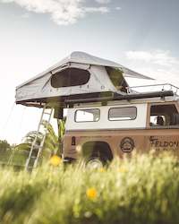 Camping equipment: Crow's Nest Extended Rooftop Tent - Grey (Available Now)