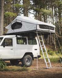 Camping equipment: *EX-DISPLAY* Crow's Nest Family Rooftop Tent - Grey