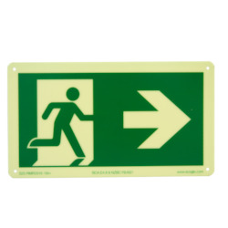 Signs Accessories: Ecoglo Exit Sign - Pictogram & Right Arrow