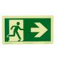 Ecoglo Exit Sign - Pictogram & Right Arrow