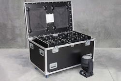 Wooden furniture: 12EIGHT CASE WITH CHAUVET ROGUE R2 WASH INSERT