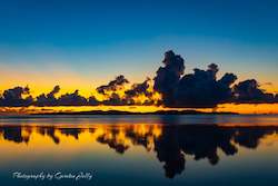 Photography: Sunrise over Kawau Island, NZ. Print.