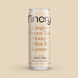 Finery Vodka Soda - Ginger Green Tea Honey Mint & Lemon NZ ONLY