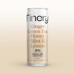 Finery 0% Alcohol Free Sparkling Cocktail - Ginger Green Tea Honey Mint & Lemon