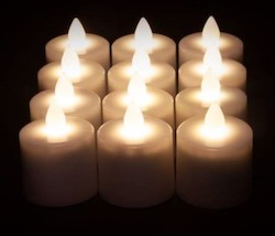 Internet only: LED Candles - Candles Only x 12 Amber