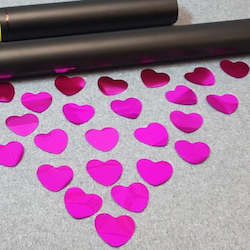 Gender Reveal - Confetti Cannon - Pink Metallic Hearts 80cm