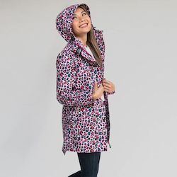 Womenswear: Scribbler Neon Leopard Waterproof Raincoat