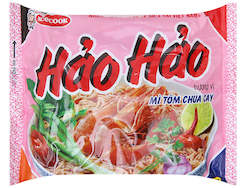 Food wholesaling: Hao Hao Instant Noodles Spicy Sour Shrimp 75g - MÃ¬ Háº£o Háº£o TÃ´m Chua Cay