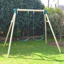 Toy: High Flyer 2-Station Timber Swing Set