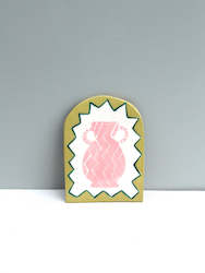 Art Tile - Pink Zig Zag Vase