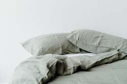 French Flax Linen Pillowcase Pair - Pistachio