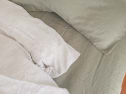 100% French Flax Linen Fitted Sheet - Pistachio