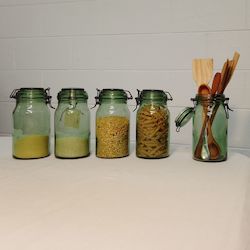 Vintage Green Preserving Jars