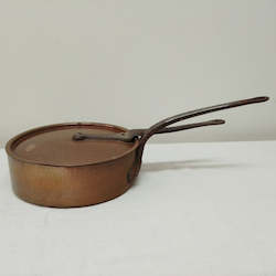 Home Decor: French Vintage Copper Pot with Lid - 26cm
