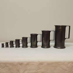 Antique Pewter Measuring Cups