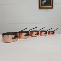 Vintage French Made Copper Pots