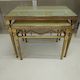 French Marble and Brass Side Tables