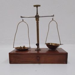 Home Decor: French Antique Brass Assaying Scales