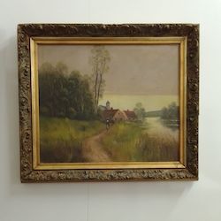 19th Century French Oil Landscape
