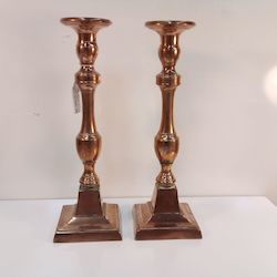 Pair of Antique Brass Candlesticks.