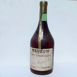 Home Decor: Vintage Promotional Cognac Bottle.