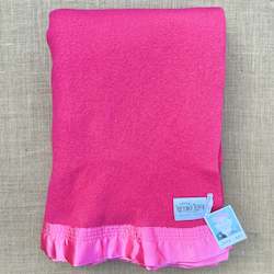 Linen - household: HOT HOT Pink SINGLE New Zealand Wool Blanket