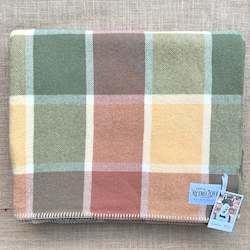 Linen - household: Soft Autumn Neutral Tones DOUBLE New Zealand Wool Blanket
