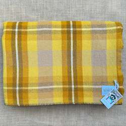 Linen - household: Retro Mustard Lightweight DOUBLE/QUEEN NZ Wool
