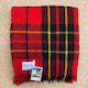 Cherry Red, Gold & Black TRAVEL RUG New Zealand Wool