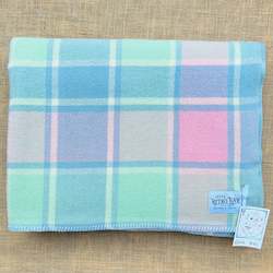 Linen - household: Soft Pastel Onehunga Princess DOUBLE/QUEEN Lightweight New Zealand Wool Blanket.
