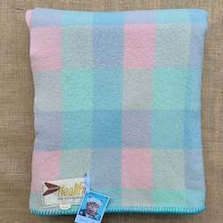 Pastel SINGLE Pure New Zealand Wool Blanket. **Bargain**