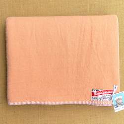 Linen - household: Soft Vintage Peach DOUBLE Pure New Zealand Wool Blanket