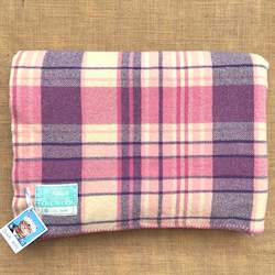 Bright Pink/Purple DOUBLE New Zealand Wool Blanket KAIAPOI