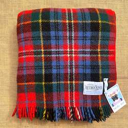 Linen - household: Thick Durable Blue & Red Tartan TRAVEL RUG New Zealand Wool Blanket
