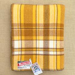 Thick Golden Browns SINGLE New Zealand Wool Blanket
