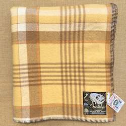 Linen - household: Thick Warm Browns KING SINGLE Wool Blanket - Onehunga Woollen Mills