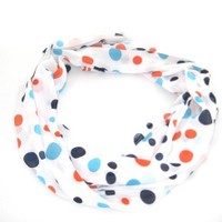 Products: Scarf dots blue orange