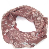 Products: Scarf floral brown