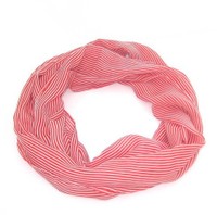 Scarf striped red white