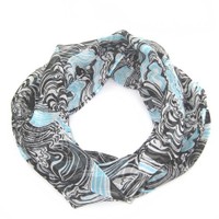 Products: Scarf waves black blue