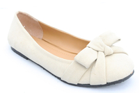 Cream ballet flat shoe
