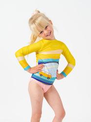 Fashion design: Little Yellow Kombie Kids Rash Top