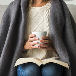 Internet only: Charcoal Mohair Throw