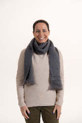 Mohair Scarf - Charcoal