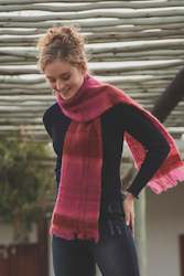 Internet only: Mohair Scarf - Cromwell Cherry