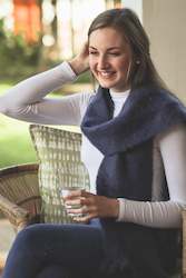 Internet only: Mohair Scarf - Blueberry